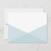 CARTE DE RÉPONSE RSVP REPONSE Style bleu pâle chev (Dos)