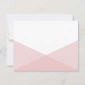 CARTE DE RÉPONSE RSVP REPONSE Style rose pâle chev (Dos)