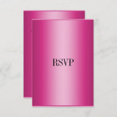 Carte de réponse RSVP Rose Tous les événements (Devant / Derrière)