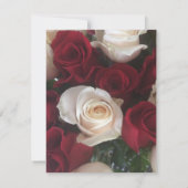 Carte de réponse RSVP Roses Rouges et Blanches (Dos)