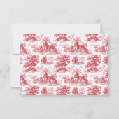 Carte de réponse RSVP Rouge Élégante (Dos)