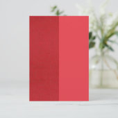 Carte de réponse RSVP rouge tomate découpée – Pers (Debout devant)