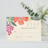 Carte de réponse RSVP Rustic Paradise (Debout devant)