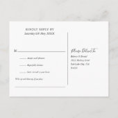 Carte de réponse RSVP Rustique en Bois Vert avec F (Dos)