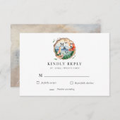 Carte de réponse RSVP rustique renard mystique (Devant / Derrière)