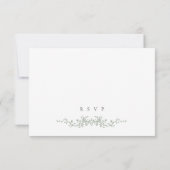 Carte de réponse RSVP Sage avec code QR Chinoiseri (Dos)