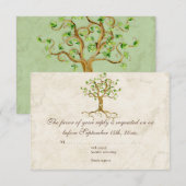 Carte de réponse RSVP Sage RSVP Swirl Tree Roots (Devant / Derrière)
