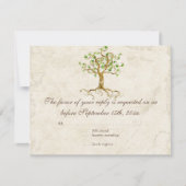 Carte de réponse RSVP Sage RSVP Swirl Tree Roots (Devant)