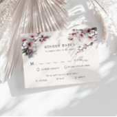 Carte de réponse RSVP Sakura Cherry Flower Aquarel