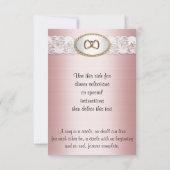 Carte de réponse RSVP Satin rose (Dos)