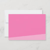 CARTE DE RÉPONSE RSVP simple angles modernes rose (Dos)