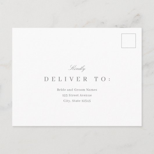 Carte de réponse RSVP simple et ajustable (Dos)