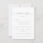 Carte de réponse RSVP simple et minimaliste pour u (Devant)