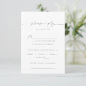 Carte de réponse RSVP simple et minimaliste pour u (Debout devant)