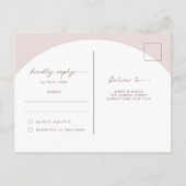 Carte de réponse RSVP simple et moderne (Dos)