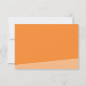 CARTE DE RÉPONSE RSVP simple moderne gras orange (Dos)