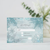 Carte de réponse RSVP Snowflake Magic Winter Wonde (Debout devant)