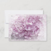 Carte de réponse RSVP Soft Pink Hydrangea Wedding (Dos)