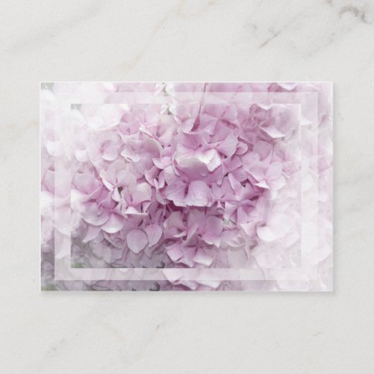 Carte de réponse RSVP Soft Pink Hydrangea Wedding (Dos)