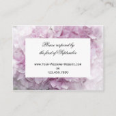 Carte de réponse RSVP Soft Pink Hydrangea Wedding (Devant)