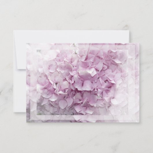 Carte de réponse RSVP Soft Pink Hydrangea Wedding (Dos)