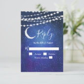 Carte de réponse RSVP Sous les Étoiles (Debout devant)