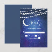 Carte de réponse RSVP Sous les Étoiles (Devant / Derrière)
