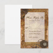 Carte de réponse RSVP Steampunk Industriel Vintage (Devant / Derrière)