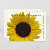 Carte de réponse RSVP Sunflower Pays (Devant / Derrière)