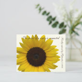 Carte de réponse RSVP Sunflower Pays (Debout devant)
