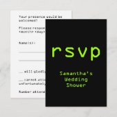 Carte de réponse « rsvp » sur le thème de l'inform (Devant / Derrière)