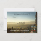 Carte de réponse RSVP sur le thème du vignoble ou (Dos)