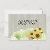 Carte de réponse RSVP Tendance Sunflowers (Dos)