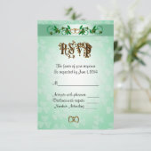 Carte de réponse RSVP thème irlandais (Debout devant)