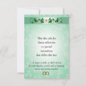 Carte de réponse RSVP thème irlandais (Dos)