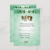 Carte de réponse RSVP thème irlandais (Devant / Derrière)
