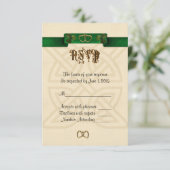 Carte de réponse RSVP thème irlandais (Debout devant)