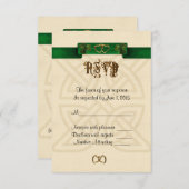 Carte de réponse RSVP thème irlandais (Devant / Derrière)