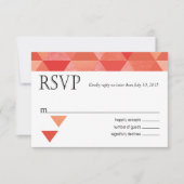 Carte de réponse RSVP triangles géométriques | cor (Devant)
