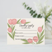 Carte de réponse RSVP Tulip Together (Debout devant)