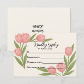 Carte de réponse RSVP Tulip Together (Devant / Derrière)