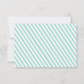 Carte de réponse RSVP turquoise Blue Stripes (Dos)