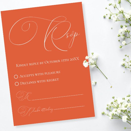 Carte de réponse RSVP Verona Sunset