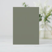 Carte de réponse RSVP Vert de mousse (Debout devant)