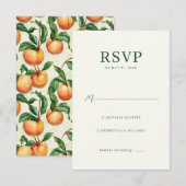 Carte de réponse RSVP Vert Élégant (Devant / Derrière)