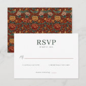 Carte de réponse RSVP Vert Élégant (Devant / Derrière)