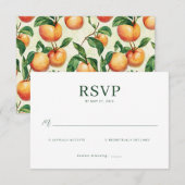 Carte de réponse RSVP Vert Élégant (Devant / Derrière)