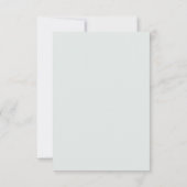 Carte de réponse RSVP Vert Pâle Élégant (Dos)