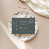 Carte de réponse RSVP verte sauge avec code QR et 
