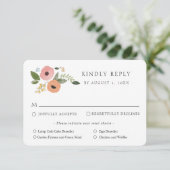 Carte de réponse RSVP vintage Boho Floral Wedal We (Debout devant)